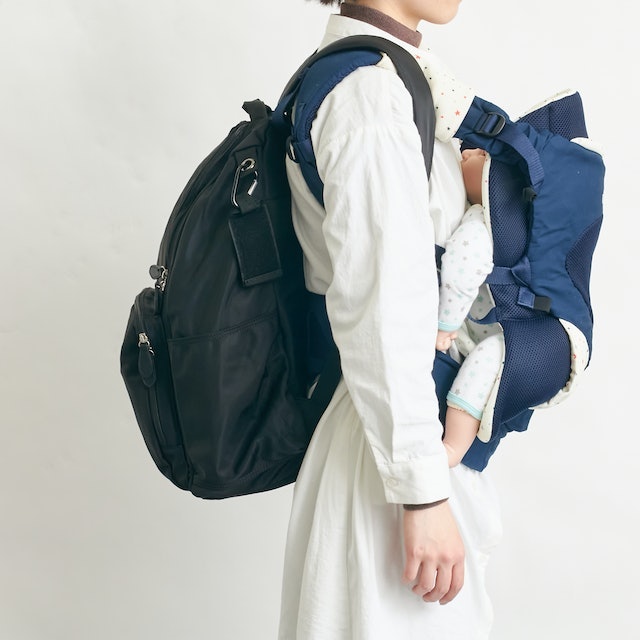 抱っこ紐を装着しても、肩への圧迫感はなし
