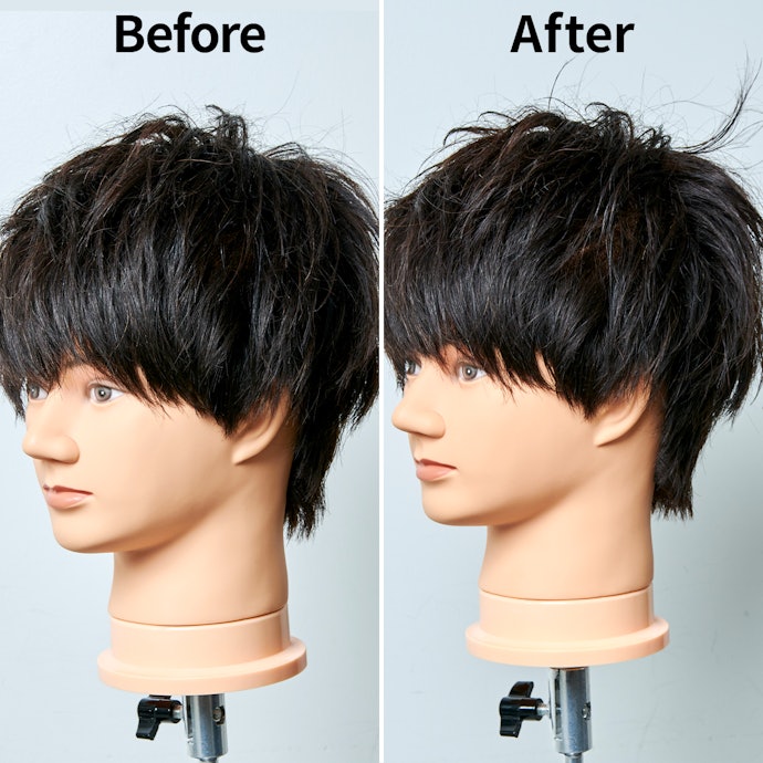 自然なうるおい感のあるツヤが出た。スプレーのしすぎには注意