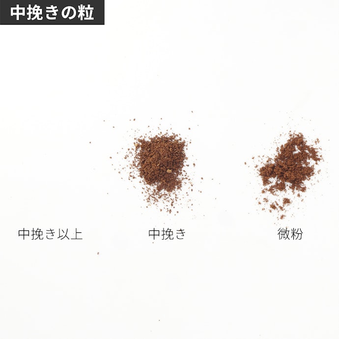 微粉量は0.45gとやや多め。挽き残しは少ない