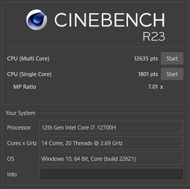 CPUは第12世代のCore i7を搭載。マルチタスクを行えるほど高性能