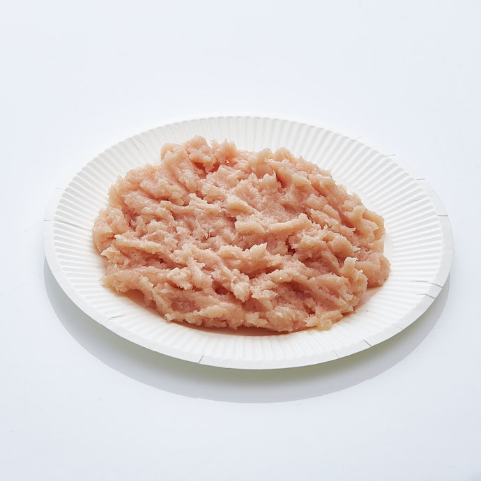 ミンチはすりつぶされていて粒感が残らなかった。食感がほしいなら時間調整を