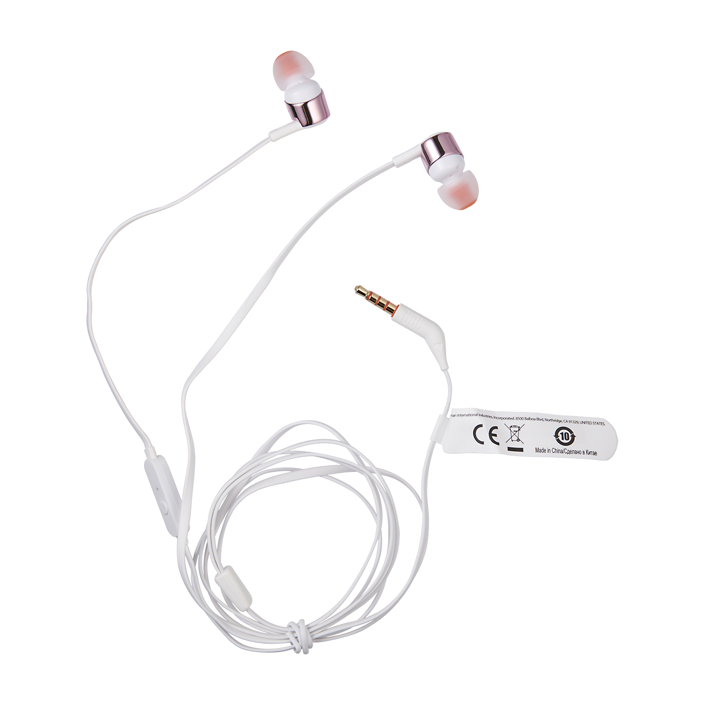 最安 JBL T210 イヤホン カナル型 マイク付 ローズゴールド JBLT210RGD
