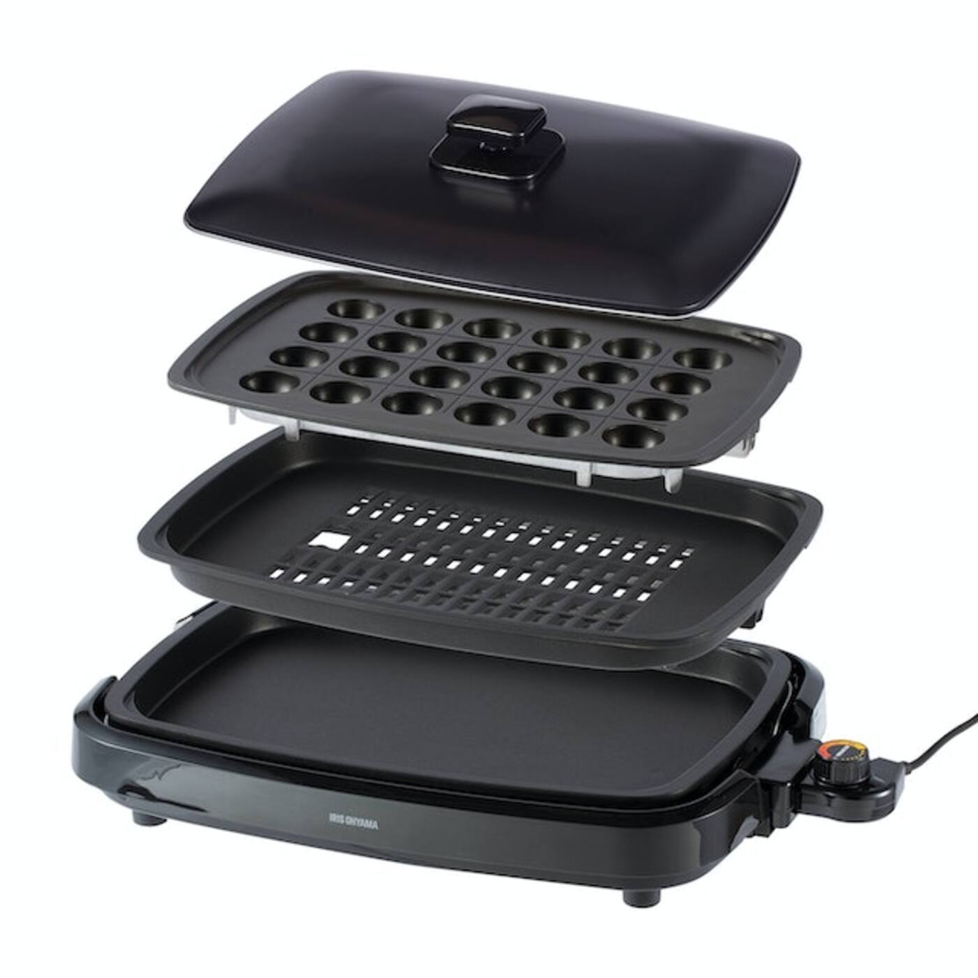 アイリスオーヤマ 網焼き風ホットプレート 3枚 APA-137を