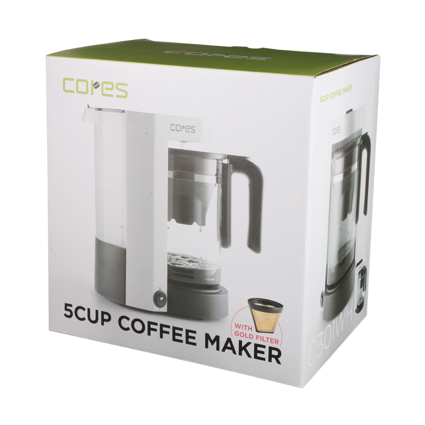 SALE開催中 ※ガラスポットなし※cores 5cup coffee maker sushitai.com.mx