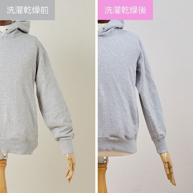 厚手のパーカーまでしっかり乾燥。フードやポケットまで乾いた