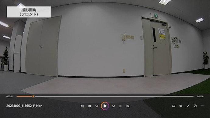 フロントの画角は140度。割り込みやすり抜けをしっかり捉えられる