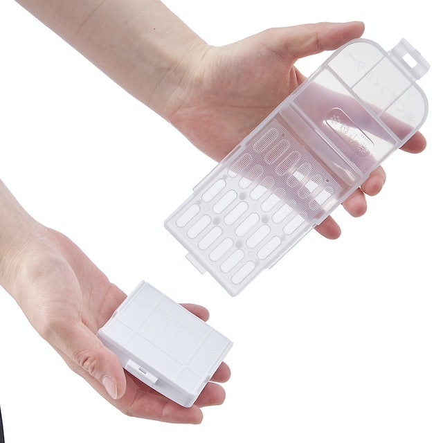 糸くずフィルターはプラスチック製。ゴミが捨てやすい