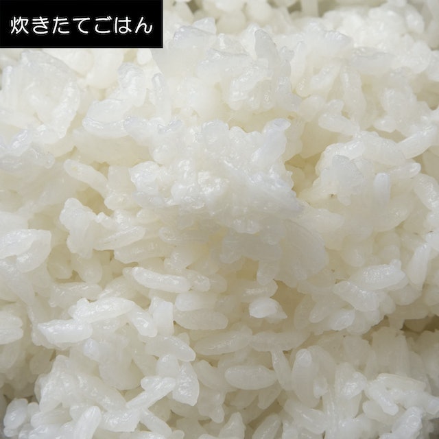 香り・粒立ちのよい炊き上がり。やや柔らかめの食感で、自然なおいしさ