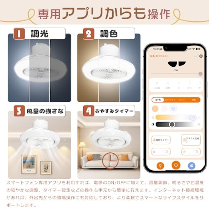 LEDシーリングファンライト 5