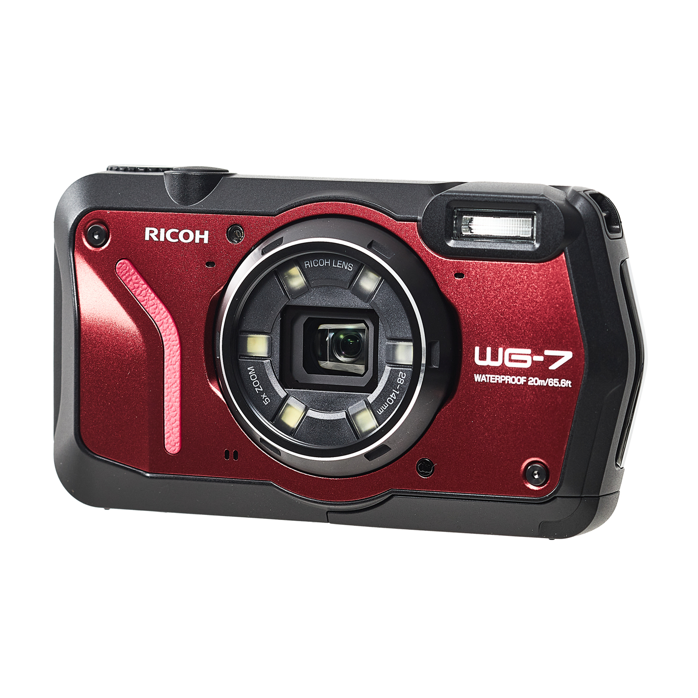 RICOH WG-60 防水デジタルカメラ レッド プロジェクタージャケット付