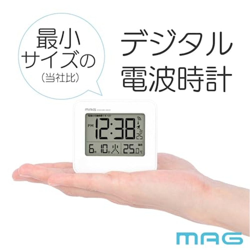 手のひらサイズのデジタル電波時計 2