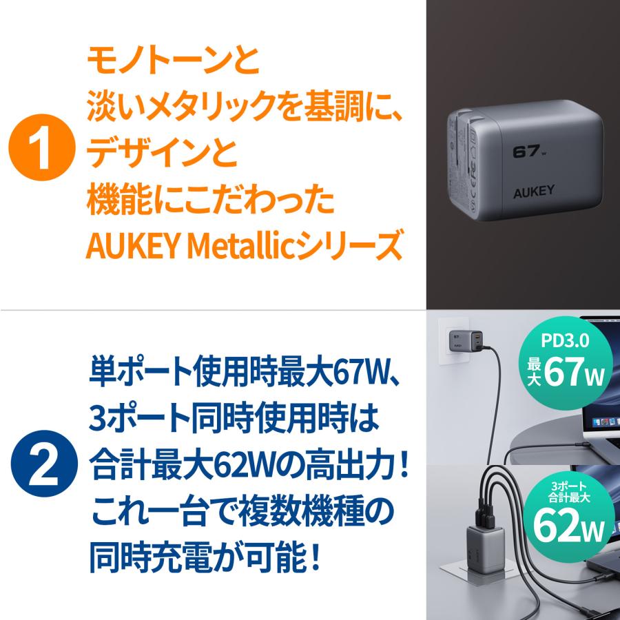 Comet Mix 3 67W USB-C充電器 2