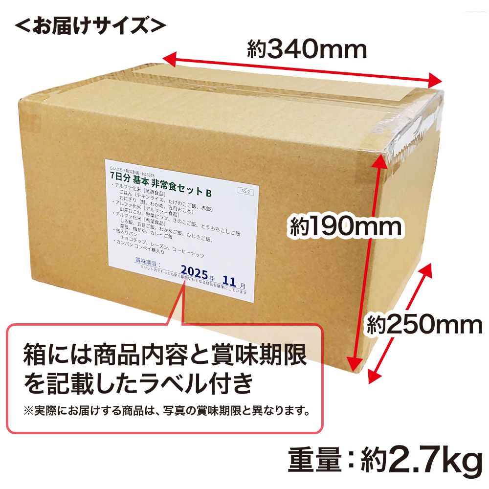 7日分21食 基本非常食セット 9