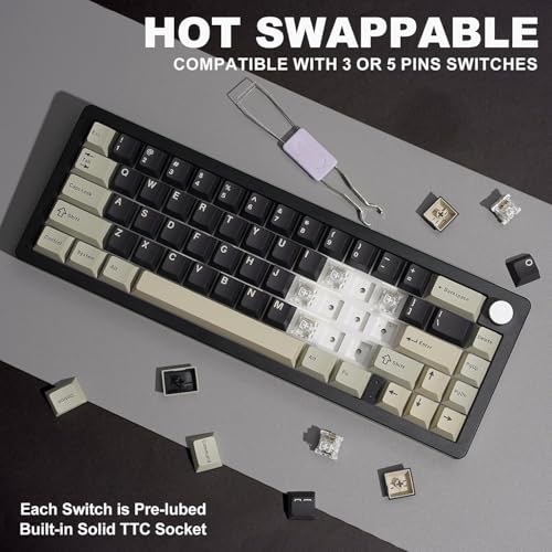 AL66 Knob CNC Aluminum Wireless Mechanical Keyboard 4