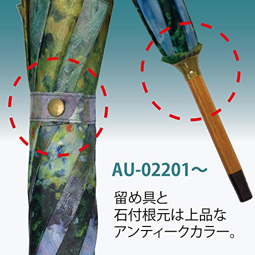 名画木製ジャンプ傘 クリムト「フラワーガーデン」 3