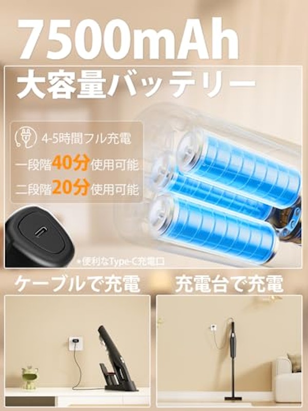 掃除機 コードレス 2wayタイプ 3