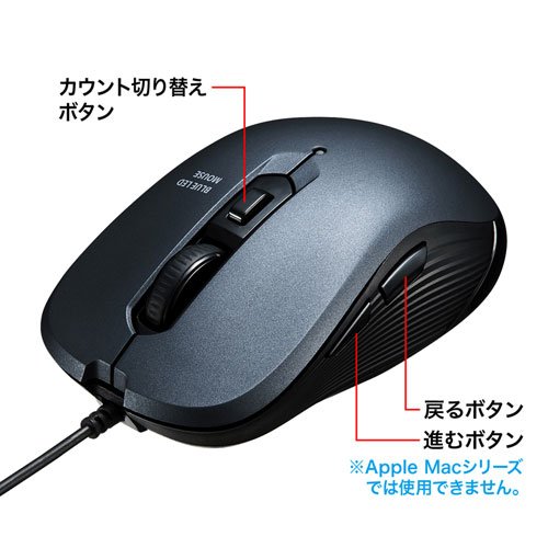 有線ブルーLEDマウス 3