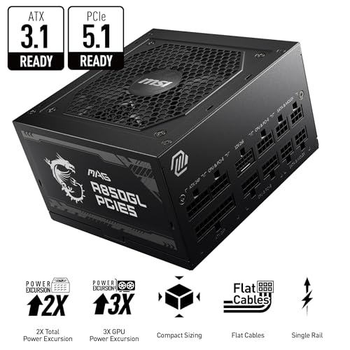 MAG A850GL PCIE 5.1 & ATX 3.1 ゲーム用電源 2
