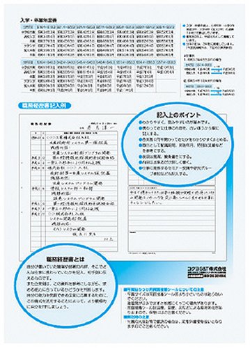 転職用履歴書用紙B5 4