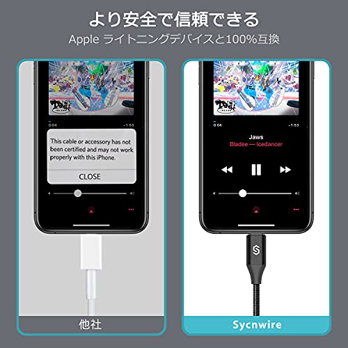 Lightning イヤホン 変換アダプター 4