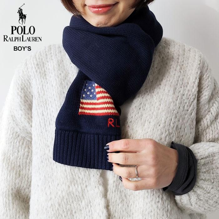 POLO RALPH LAUREN COTTON FLAG SCARF 1