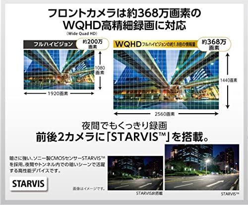 前後撮影対応 2カメラドライブレコーダー 3