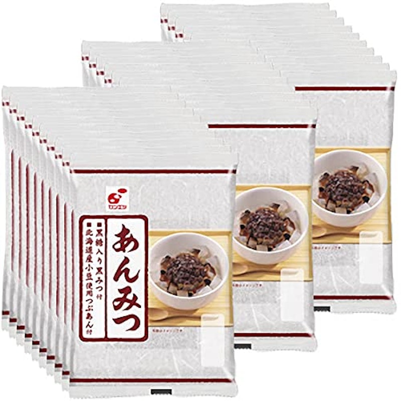 あんみつ つぶあん&黒糖入り黒みつ付 1