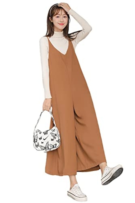 ワイドシルエットサロペット