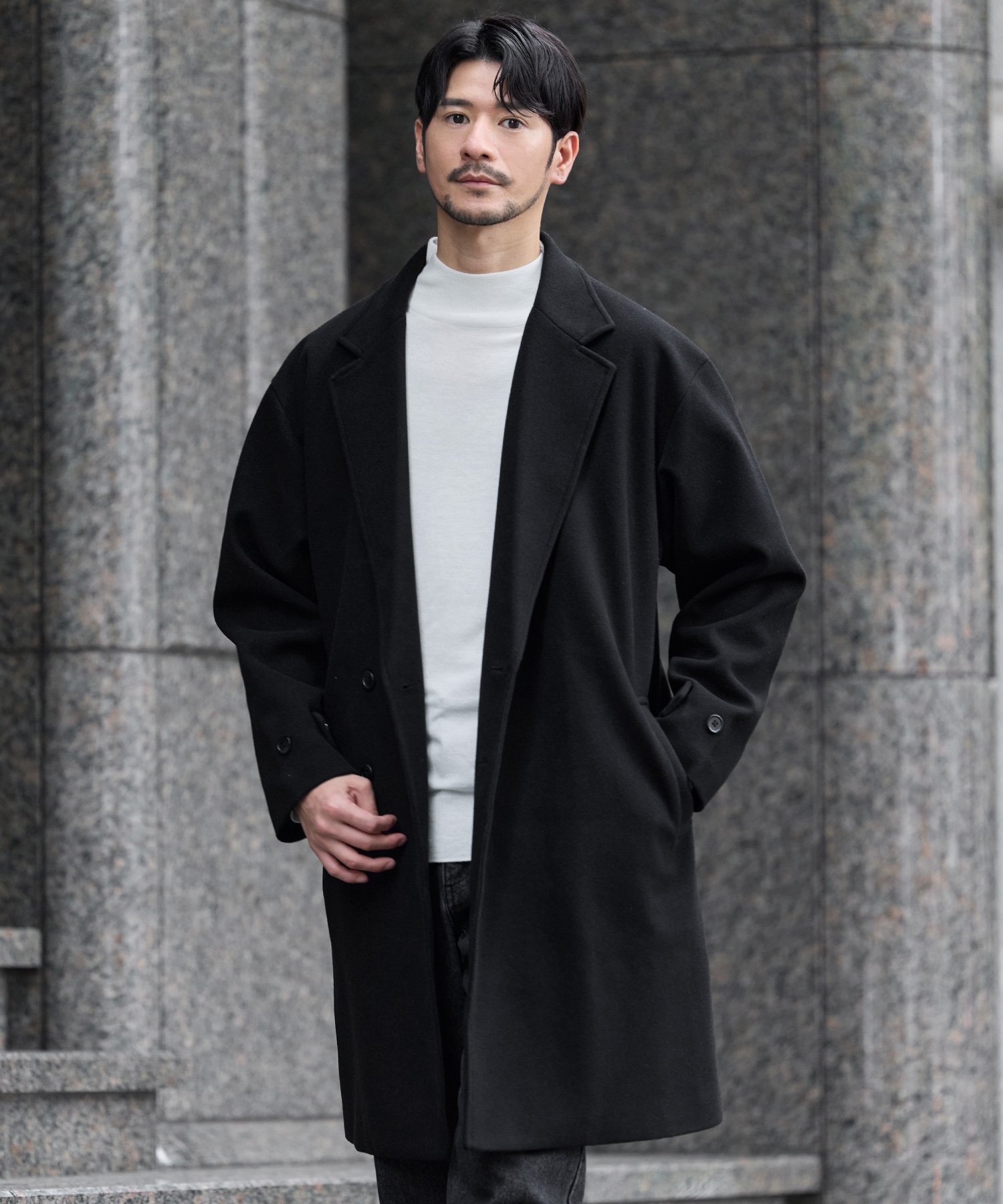 SPU メルトンダブルチェスターコート 1