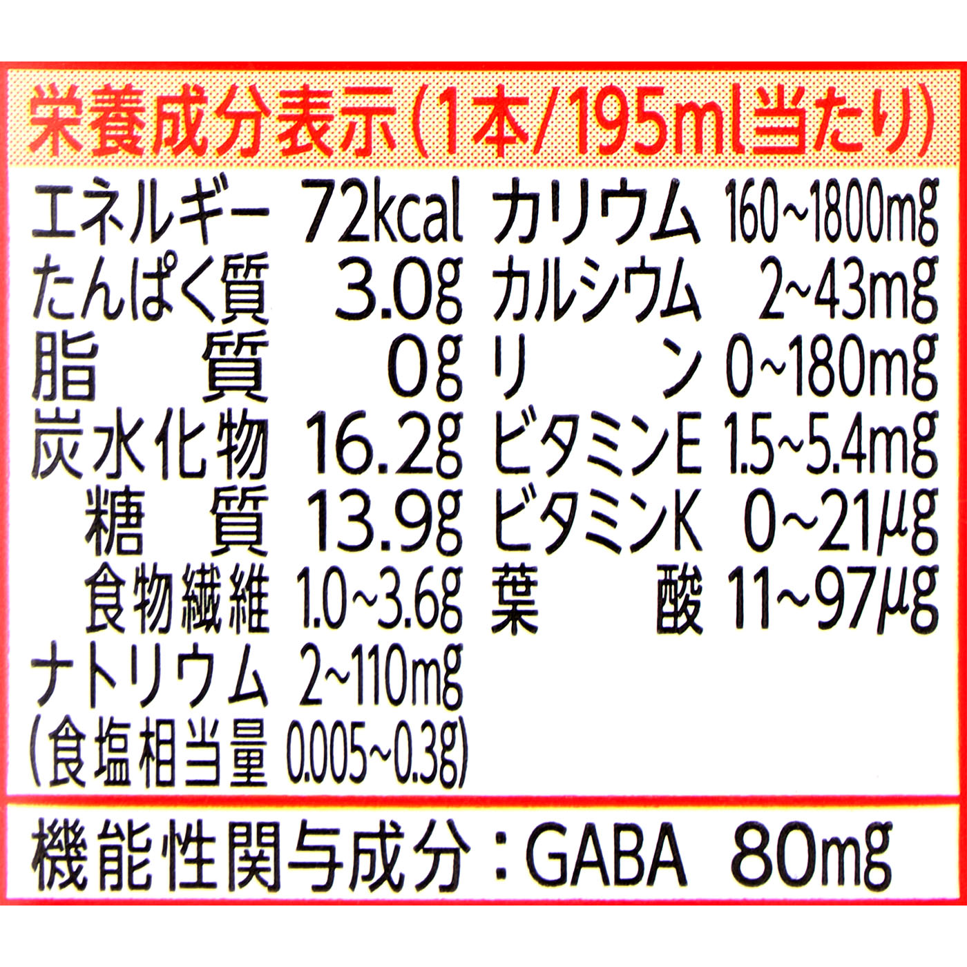 あまいトマトGABA＆リラックス 2