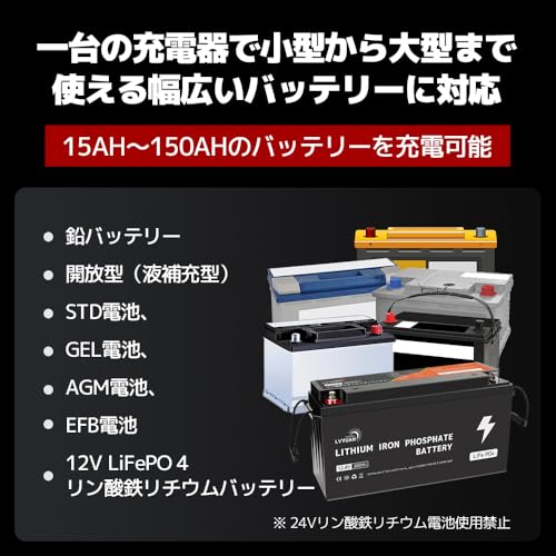 定格15A 自動パルスバッテリー充電器 3