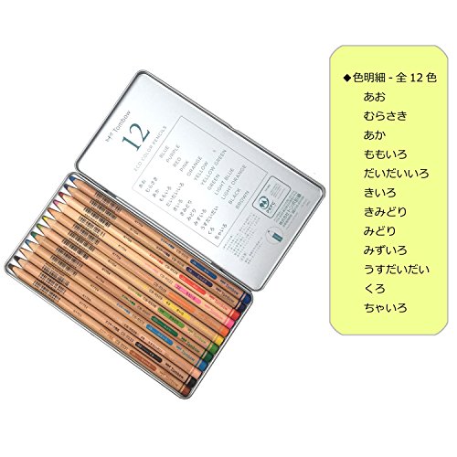 缶入色鉛筆 S木物語 12色 2