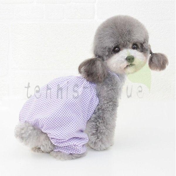 犬服 ワンピース チェック柄 1