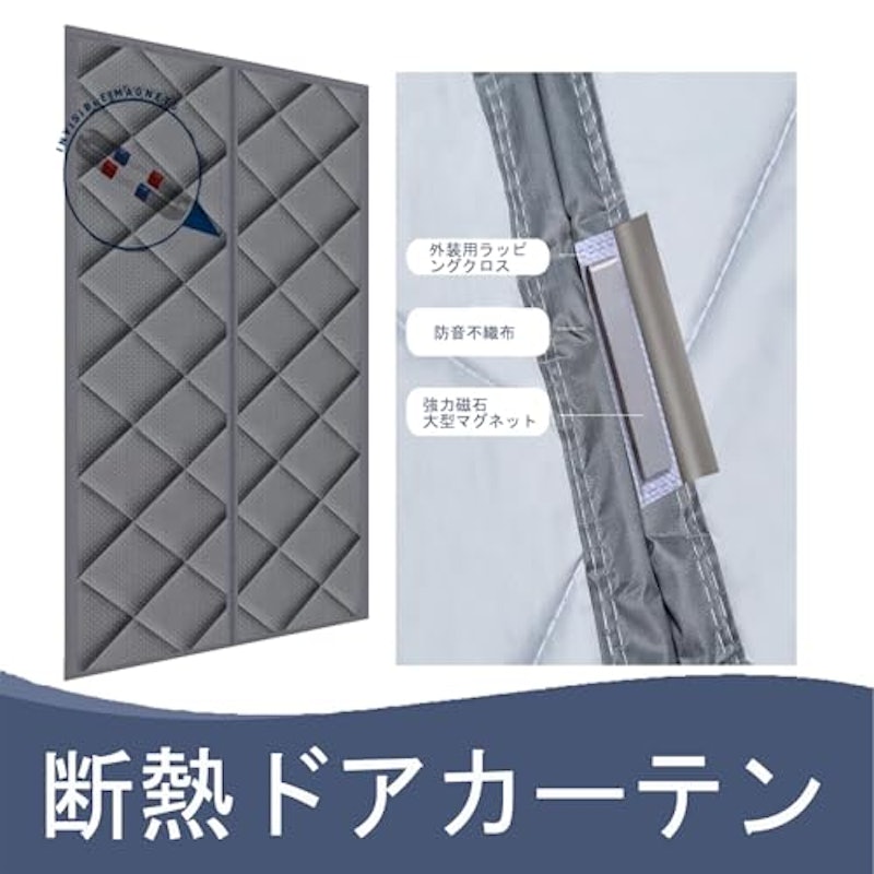 マグネット式断熱ドアカーテン 3
