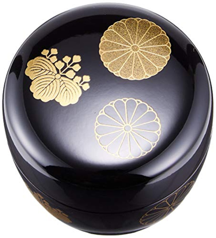 2.2棗中蓋付黒 高台寺蒔絵 3