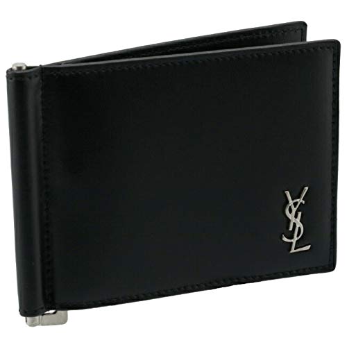 【極美品】サンローラン 二つ折り財布 タイニー YSLロゴ カーフレザー 黒色セール価格にてお譲りしますので