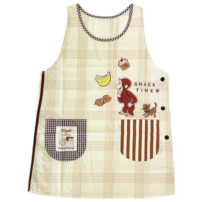 ☆専用☆きんぎょがにげた おさるのジョージ 保育士エプロン おさるの ☆専用☆きんぎょがにげた おさるのジョージ 保育士エプロン おさるの