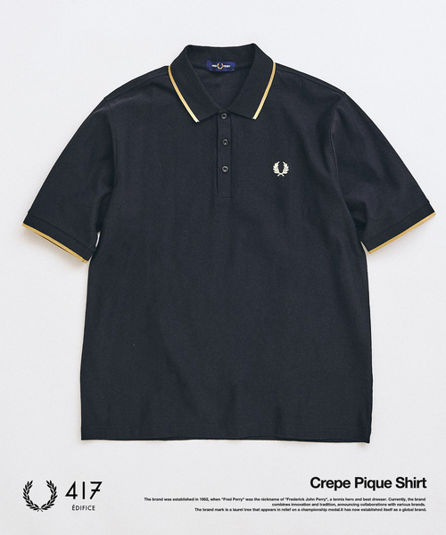 1858◆FRED PERRY フレッドペリー 40 黒 金 半袖ポロシャツ FRED PERRY（フレッドペリー） ポロシャツ 半袖 メンズ M2 シングル