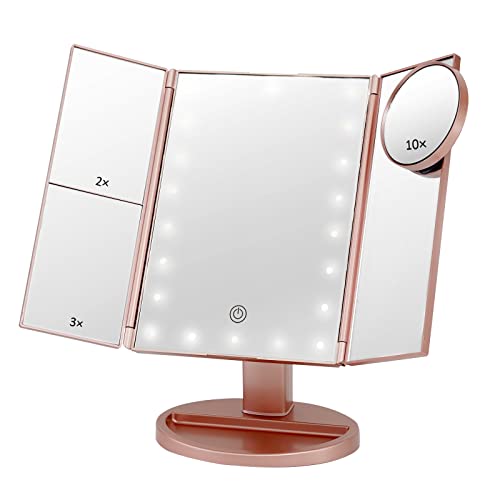 東京セイル 卓上型スタンド付三面鏡 メイクミラー MX-360ZS 360度回転