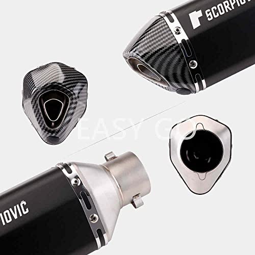 スリップオンマフラー バイクサイレンサー 汎用 長さ470mm 50.8mm 4