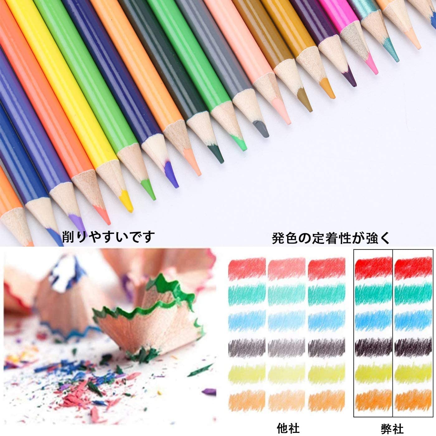 水溶性色鉛筆 48色 水彩色鉛筆 水彩画 塗り絵 絵の具 色えんぴつq 通販
