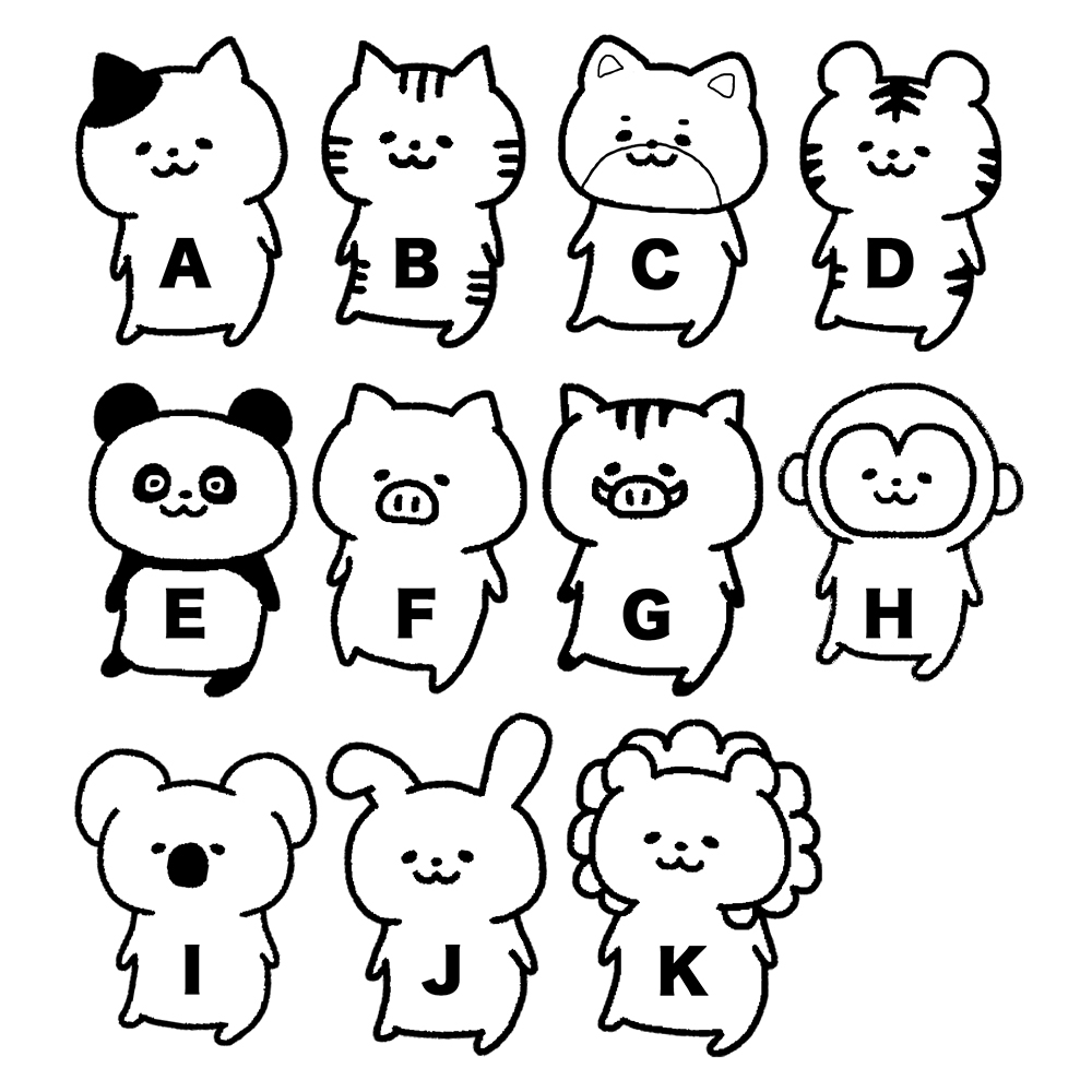 名前入り動物アンブレラマーカー 3