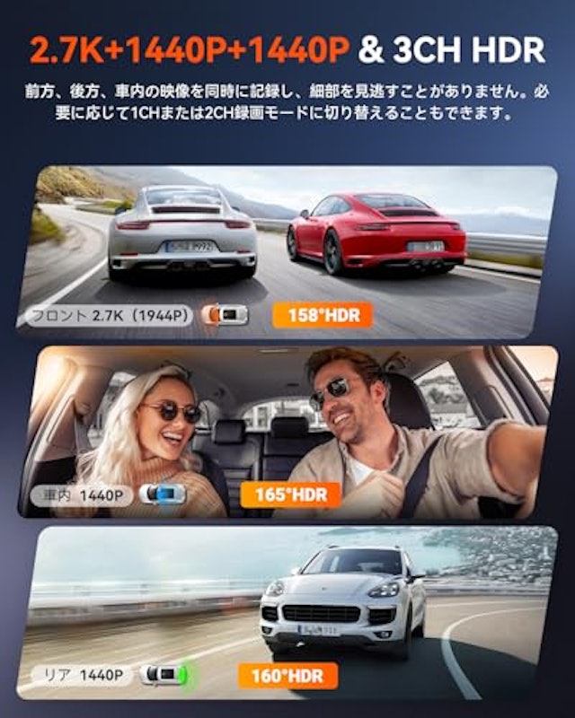3カメラ ドライブレコーダー 2