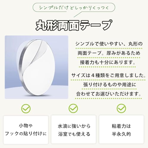 両面テープ 円形 直径4cm ポスター 貼ってはがせる インテリア 子供