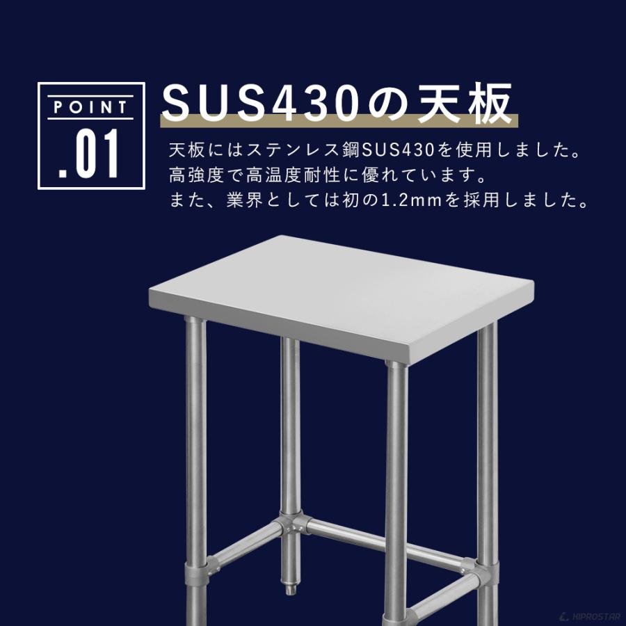 ステンレス作業台 三方枠 3