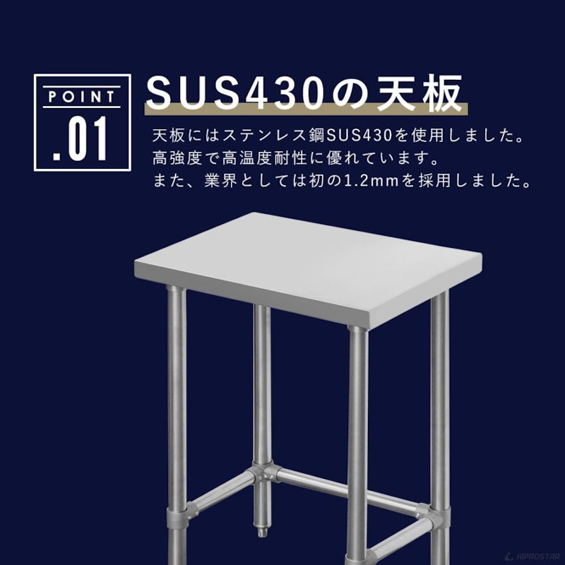 ステンレス作業台 三方枠 3