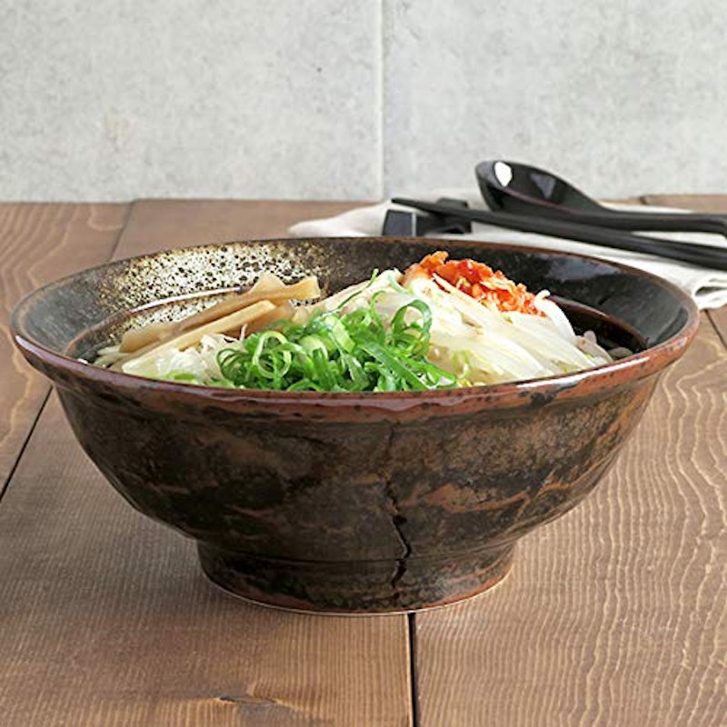 油滴結晶 石目 6.8寸ラーメン丼 2