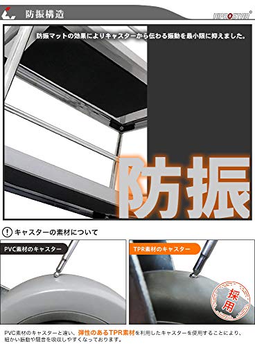 ステンレスワゴン 2段 ガード付き 2