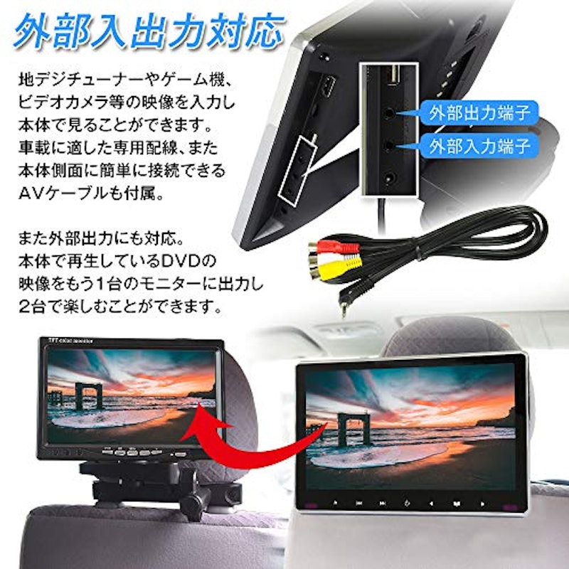 大画面11.6インチヘッドレストモニター 4
