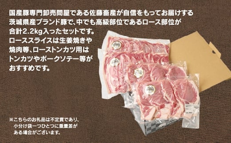 佐藤畜産の極選豚 ロース2.2kgセット 3